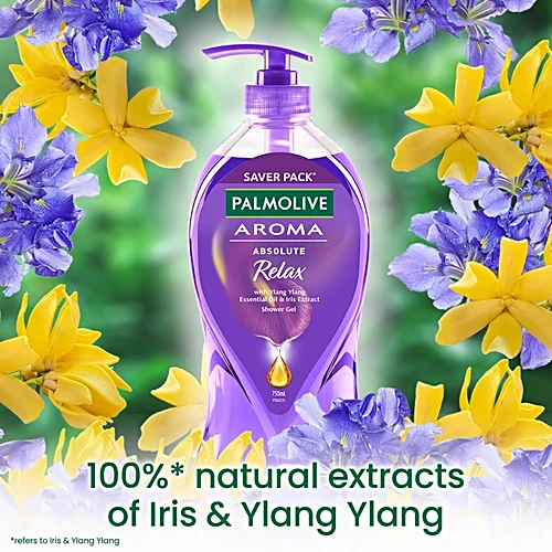 Palmolive Aroma Absolute Relax Shower Gel - With Ylang Ylang Essential Oil & Iris, 750 ml