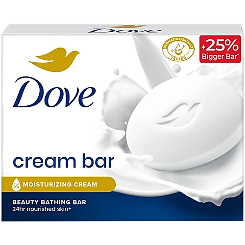 Dove Moisturizing Cream Bar, 125 g (Pack of 8)