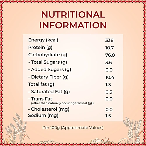 Highlights 0% Maida 100% Atta Aashirvaad Aashirvaad Atta/Godihittu - Whole Wheat, 10 kg