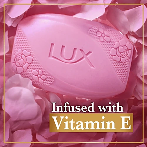 Lux Rose & Vitamin E Soap, 150 g (Pack of 3)