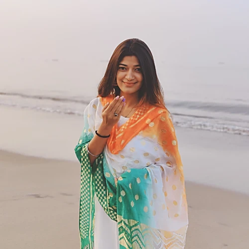 House of Festivals Tricolour Tiranga Themed Dupatta, 1 pc