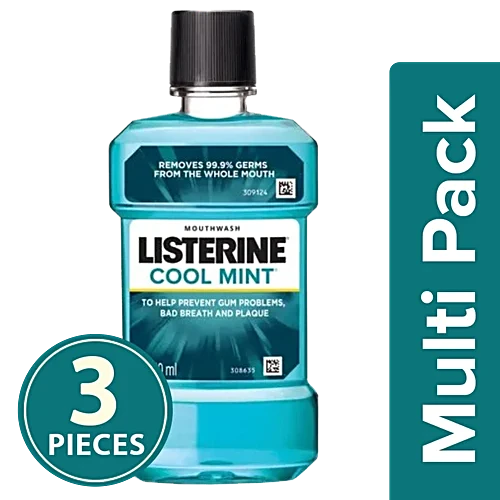 Listerine Mouthwash - Cool Mint, 3x250 ml Multipack