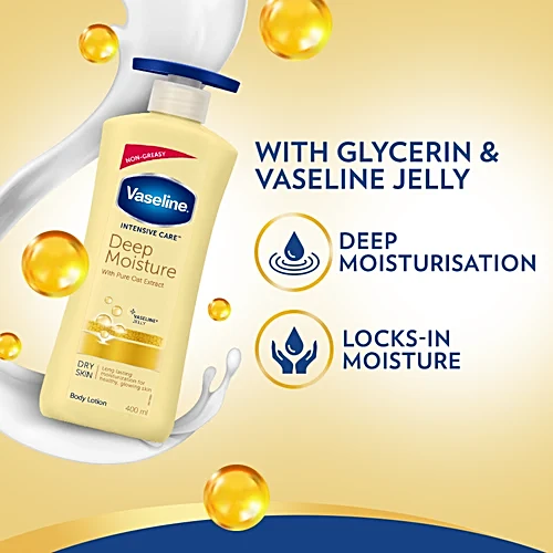 Vaseline Intensive Care Deep Moisture Body Lotion, 12x400 ml Multipack