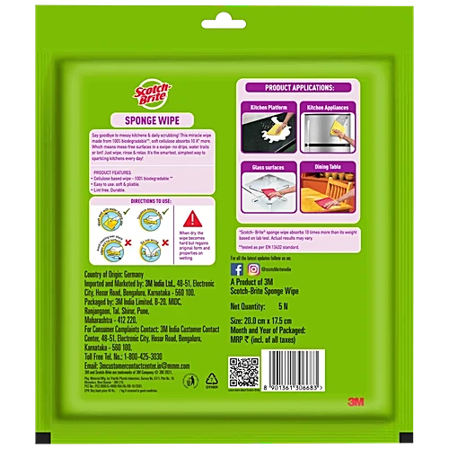 Scotch Brite Sponge Wipes, 5 pcs