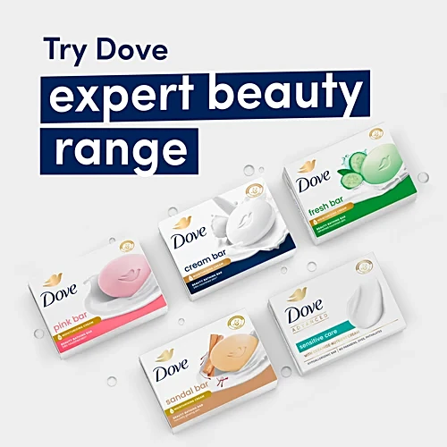 Dove Moisturizing Cream Bar, 125 g (Pack of 8)