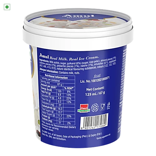 Amul Ice Cream - Shalimar, 4 x 125 ml Multipack