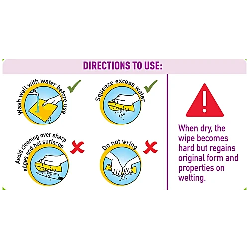 Scotch Brite Sponge Wipes, 5 pcs